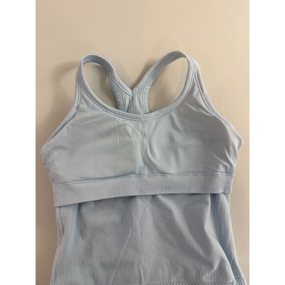 Attraco Light Blue Racerback Tank Top Built In Bra Activewear Women's S Small - Picture 3 of 8